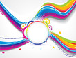 abstract colorful cross  wave background
