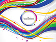 abstract colorful wave background with circle