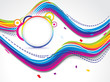 abstract dotted colorfull wave background