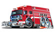 Vector Cartoon Fire Truck