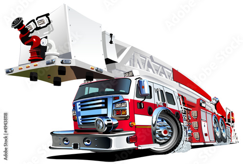 Vector: Vector Cartoon Fire Truck Vector Cartoon Fire Truck