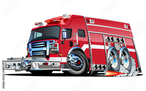 Vector: Vector Cartoon Fire Truck Vector Cartoon Fire Truck