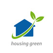 Vector logo housing green