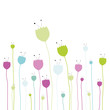 Vector: Bunte Tulpenwiese Bunte Tulpenwiese