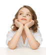 pre-teen girl in casual clothes