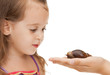 litle girl with snail