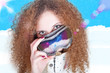 cute curly girl  Snowboard