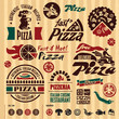 Pizza labels collection Pizza labels collection