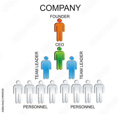 Vector: company hierarchy company hierarchy