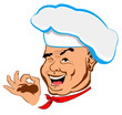 Vector: Happy joyful Chef on a white.Face.Restaurant business. Vector Happy joyful Chef on a white.Face.Restaurant business. Vector