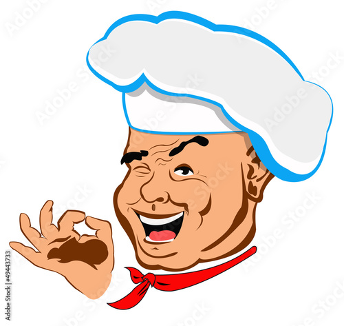 Vector: Happy joyful Chef on a white.Face.Restaurant business. Vector Happy joyful Chef on a white.Face.Restaurant business. Vector
