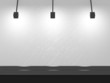 Empty illuminated wall.