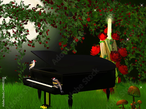 Illustration: magical piano magical piano