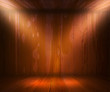Illustration: Wooden Spotlight Room Background Wooden Spotlight Room Background