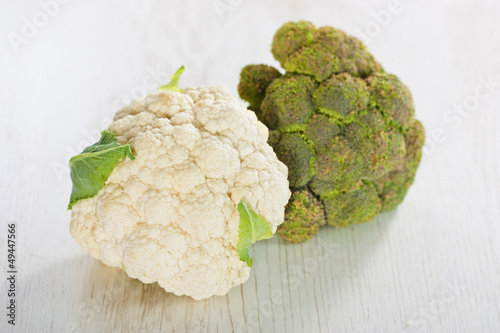 Photo: Broccoli and cauliflower Broccoli and cauliflower