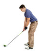 Photo: Golfer on white background Golfer on white background