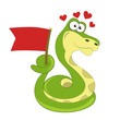 Snake love. Vector.