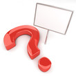 Question mark and billboard