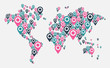 GPS world map concept