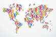 Diverstiy people concept world map