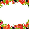 Vettoriale: Border Fresh Vegetables Border Fresh Vegetables