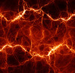Red fiery lightning