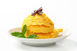 Scoop of yellow ice cream