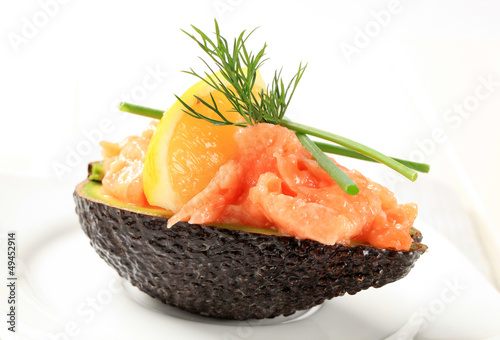 Photo: Fresh avocado and salmon tartare Fresh avocado and salmon tartare