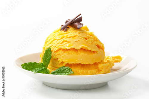 Photo: Scoop of yellow ice cream Scoop of yellow ice cream