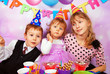 children on birthday party