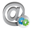 internet sign and gears