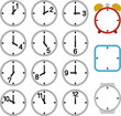 1時間ごとの時計と枠