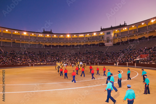 Photo: Bullfighting arena corrida at Madrid Spain Bullfighting arena corrida at Madrid Spain