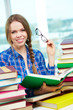 Student with book
