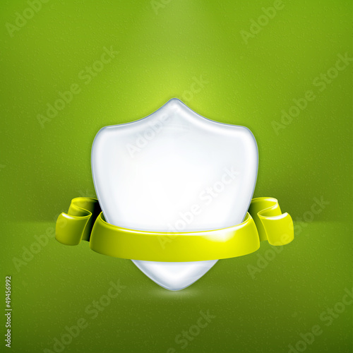 Vector: White shield, award White shield, award