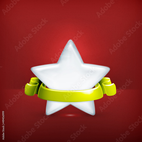 Vector: White star, award White star, award
