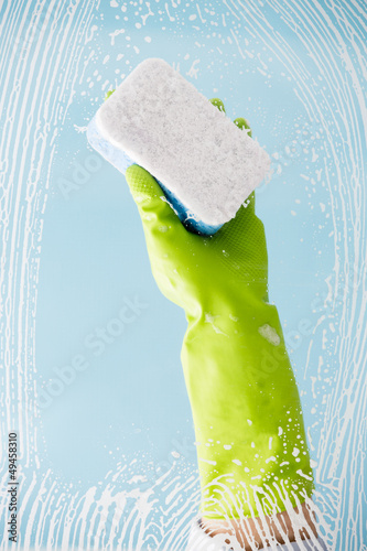 Photo: Cleaning - cleaning window pane Cleaning - cleaning window pane