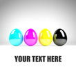 Illustration: CMYK Easter Eggs - Textspace CMYK Easter Eggs - Textspace