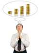 Photo: Man prays about increase of income Man prays about increase of income