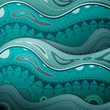 Vector Illustration of an Ornamental Water Background