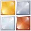Vector Shiny Metal Signs. Vector EPS 10