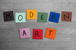 'MODERN ART' sign / poster for Education, The Arts, Editorial.