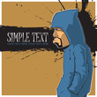 Graffity character on a dirty background. Vector illustration
