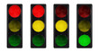 Traffic lights isolated on white background