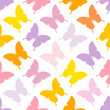 Seamless Pattern Butterflies Purple