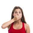 Astonished woman
