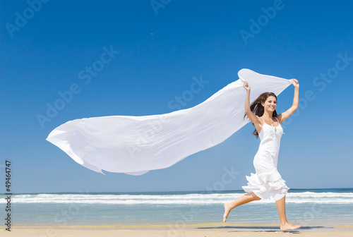 Photo: Jumping with a white scarf Jumping with a white scarf
