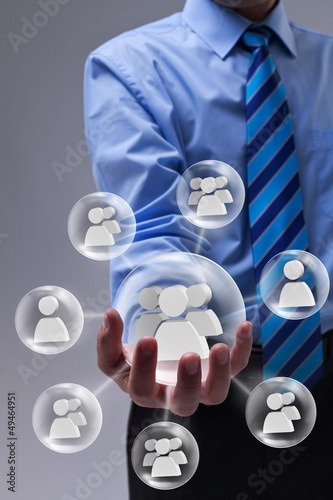 Photo: Businessman using social networking Businessman using social networking