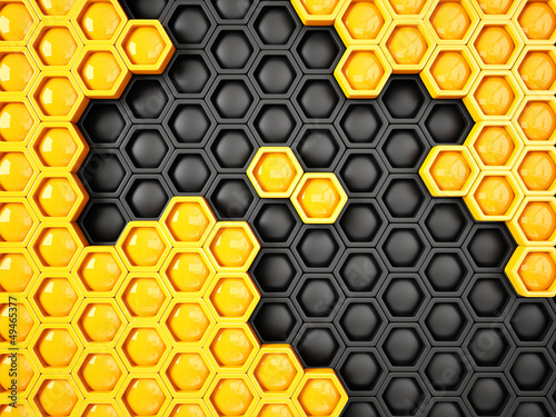 Illustration: honeycomb background honeycomb background