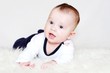 Portrait of the amusing smiling baby